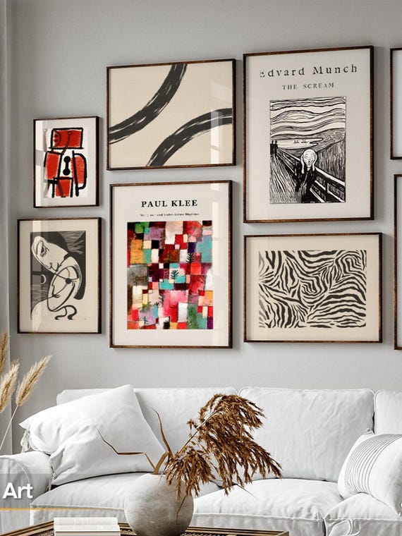 Tableau Abstrait Moderne Sur Toile – Paysage Multicolore, Avec Ou Sans Cadre