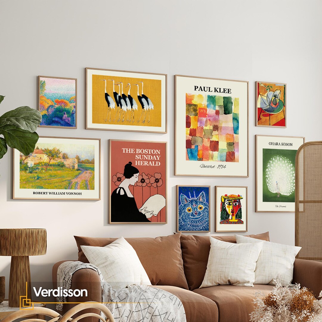 Eclectic Gallery Wall Art Prints Bundle, Modern Trendy Decor (unframed ...