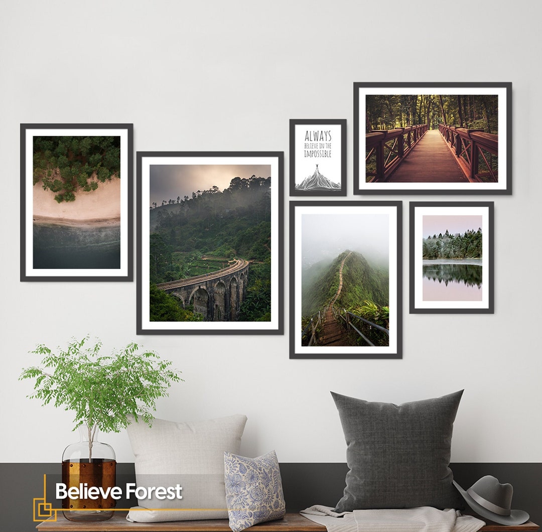 Nature Wall Art Set of 6 Printable Pictures Mountain Prints Etsy