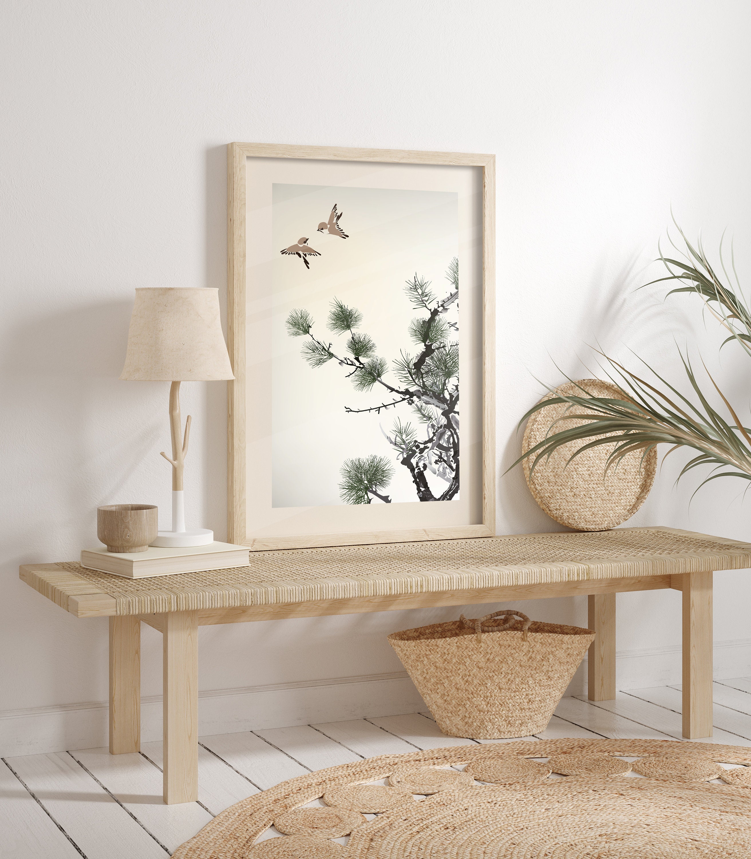 Framed Japanese Art Print Gallery Wall Set: Vintage Blue