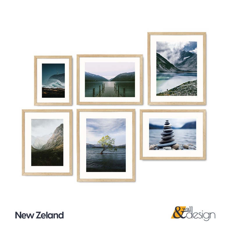 New Zealand Art Print Framed 6 Pieces Gallery Wall Set Etsy