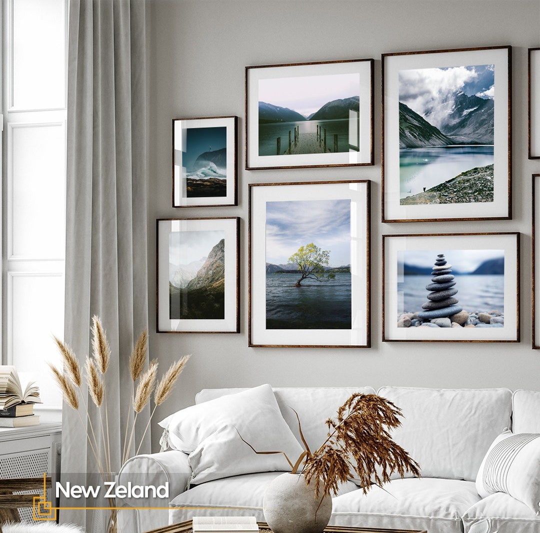 Printable New Zealand Art Prints, 6 Pieces Gallery Wall Set NZ Wall Art