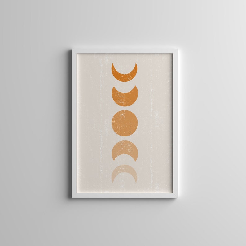 Midcentury Modern FRAMED Wall Art Set of 3 Boho Framed Wall Etsy