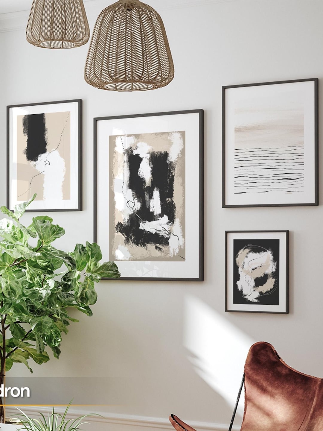 Minimalist Abstract Art Framed Galler...