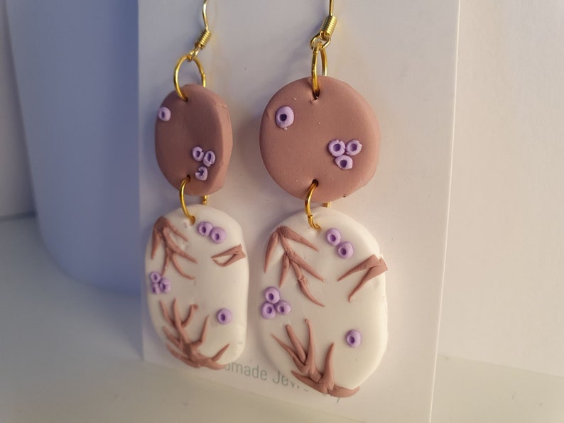 Dusky Pink Floral Ornate Earrings