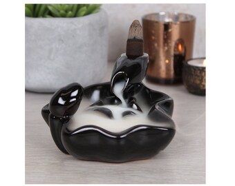 Pool To Pool Black Ceramic Backflow Incense Burner