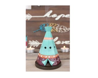 Duck Egg Blue Boho Teepee Tent Yurt Style Incense Cone Holder Burner Quirky Gift