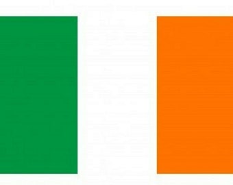 St Patricks Day Irish Ireland Large Green White Orange Flag With Eyelets 5 x 3"