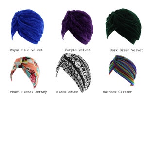 Turbante Para El Cabello De Moda Colores Lisos Surtidos O Jersey Ideal Para Usar Durante La Caída Del Cabello O Quimioterapia Elige Tu Diseño imagen 7