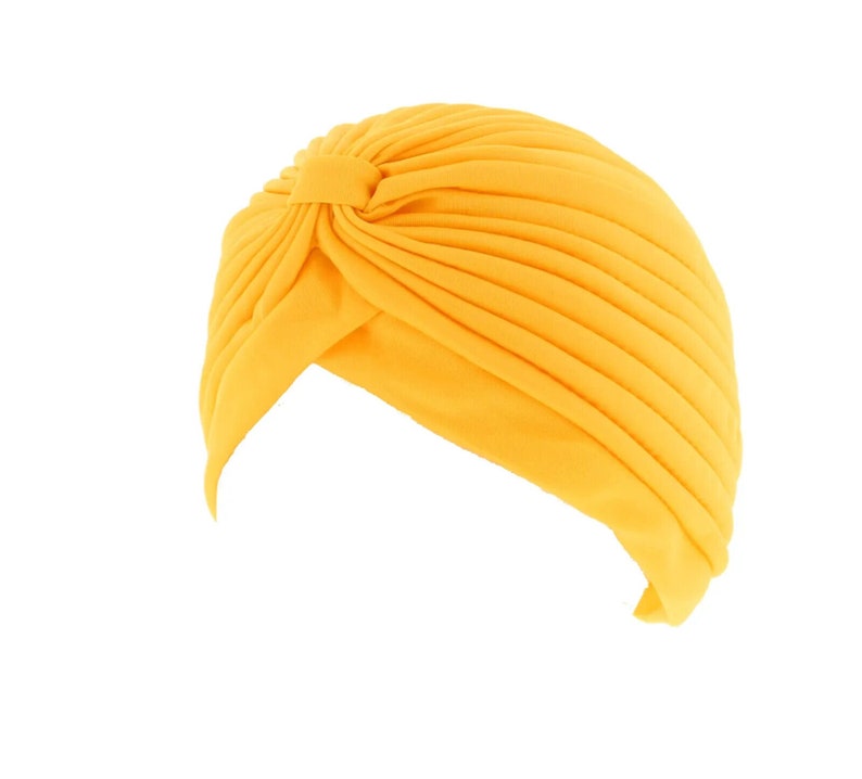 Turbante Para El Cabello De Moda Colores Lisos Surtidos O Jersey Ideal Para Usar Durante La Caída Del Cabello O Quimioterapia Elige Tu Diseño Golden Yellow