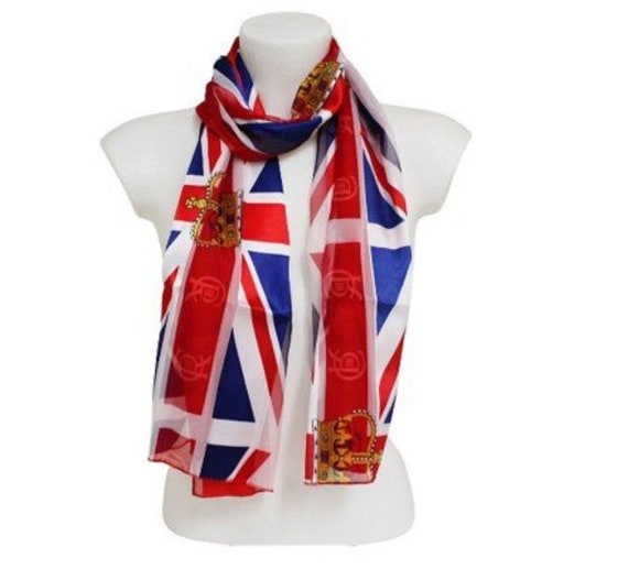 union jack ladies silk scarf
