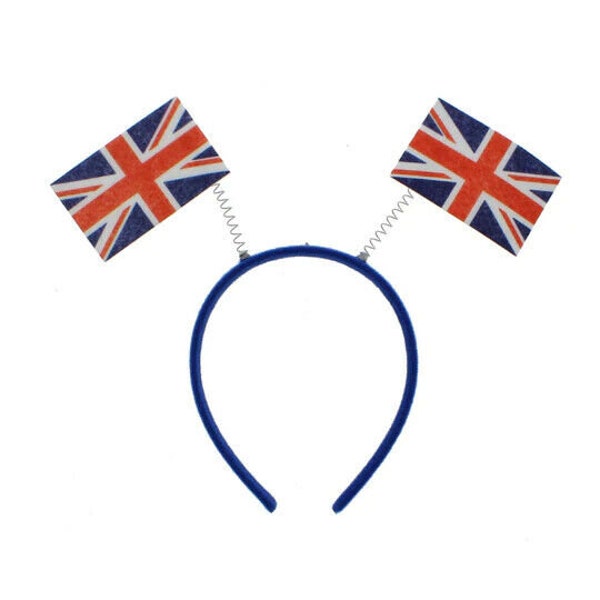 Union Jack Flag Headband Boppers Queens Jubilee Party Kids Adults Fancy Dress