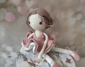 Handmade ballerina, doll, crochet doll, stuffed toy,amigurumi,handmade gift,crochet toy,toys handmade