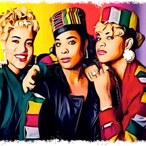 Salt N Pepa PNG | Salt N Pepa Shirt Print | Animated | Tumbler Design | Png Not Svg | Salt Pepa | Digital download | DTF | DTG | Sublimation