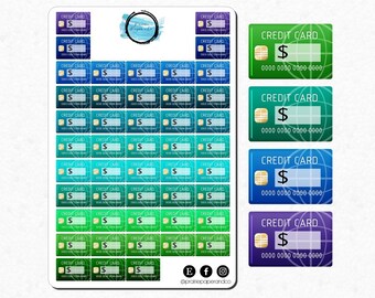 Credit Card Due Planner Stickers - Etsy