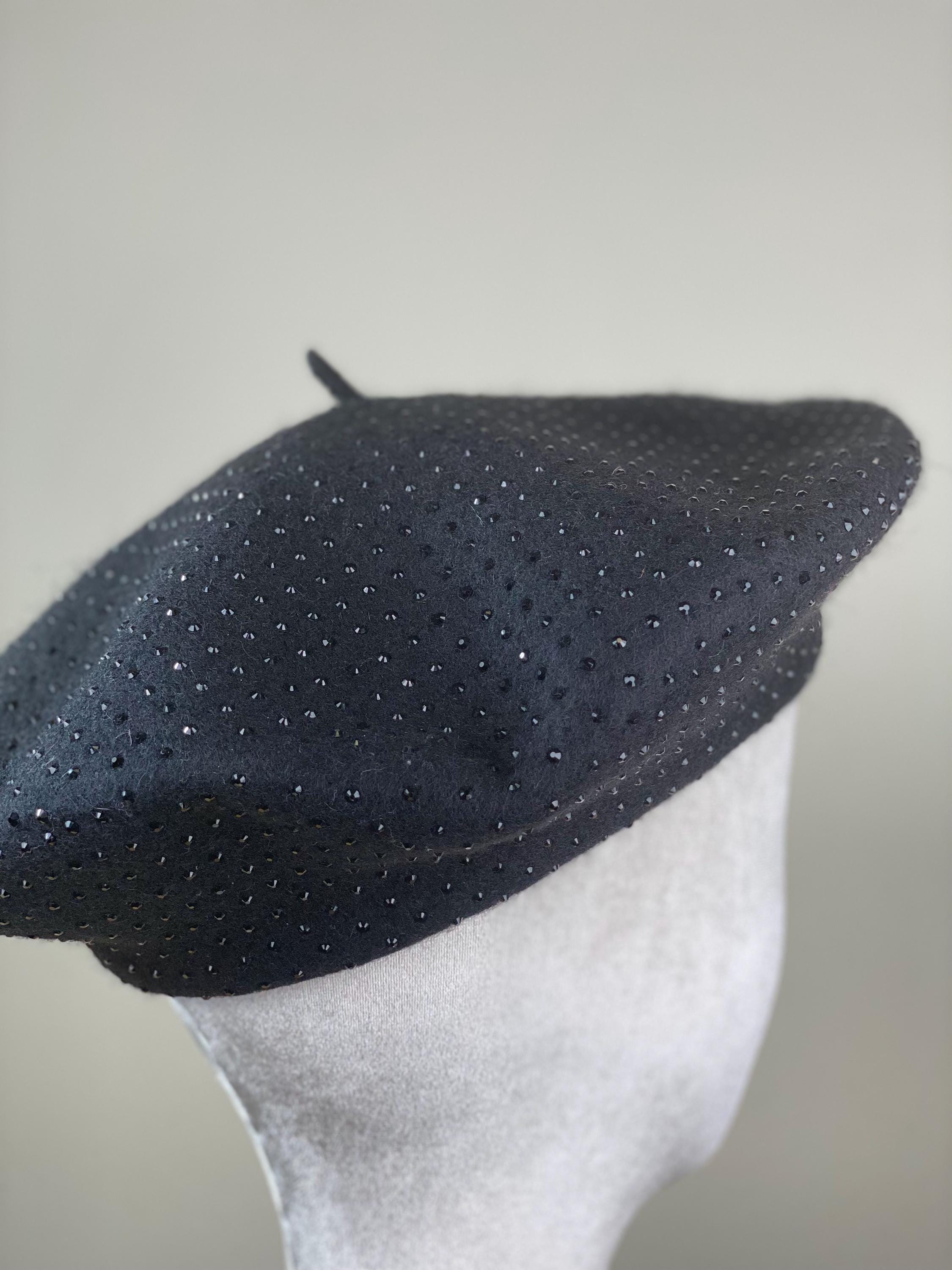 ☆PEARL EMBELLISHED WOOL-SILK BERET/KIMHEKIM☆ Eugenia Kim Sabrina Swarovski Pearl Band Wool Felt Cap-Black
