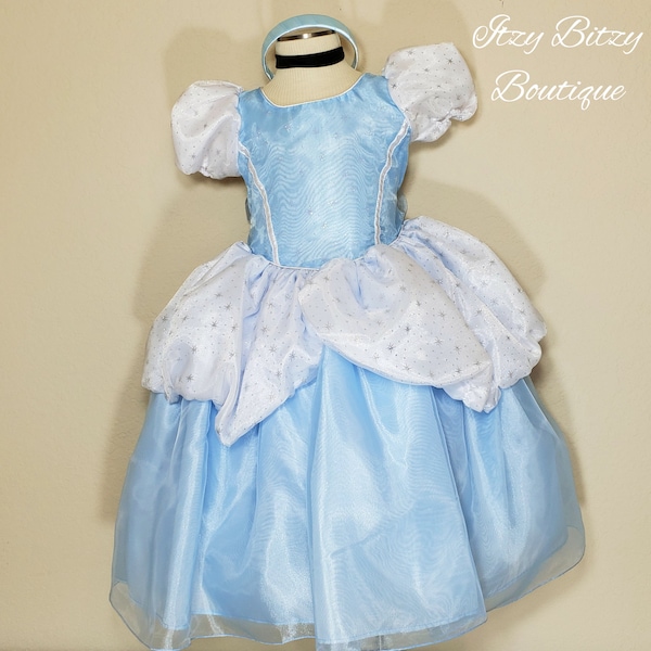 Cinderella dress for costume, birthday or photo shoot. Girl, Toddler, Child, Baby, Kids, Princess, Ball Gown