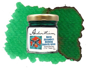 Anderillium Queen Alexandra's Birdwing Butterfly Green Fountain Pen Ink