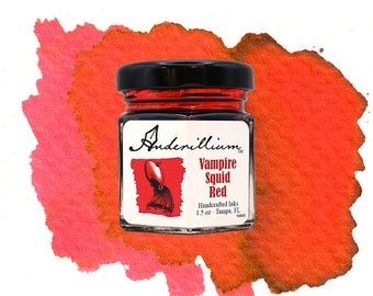 Anderillium Vampire Squid Red Fountain Pen Ink