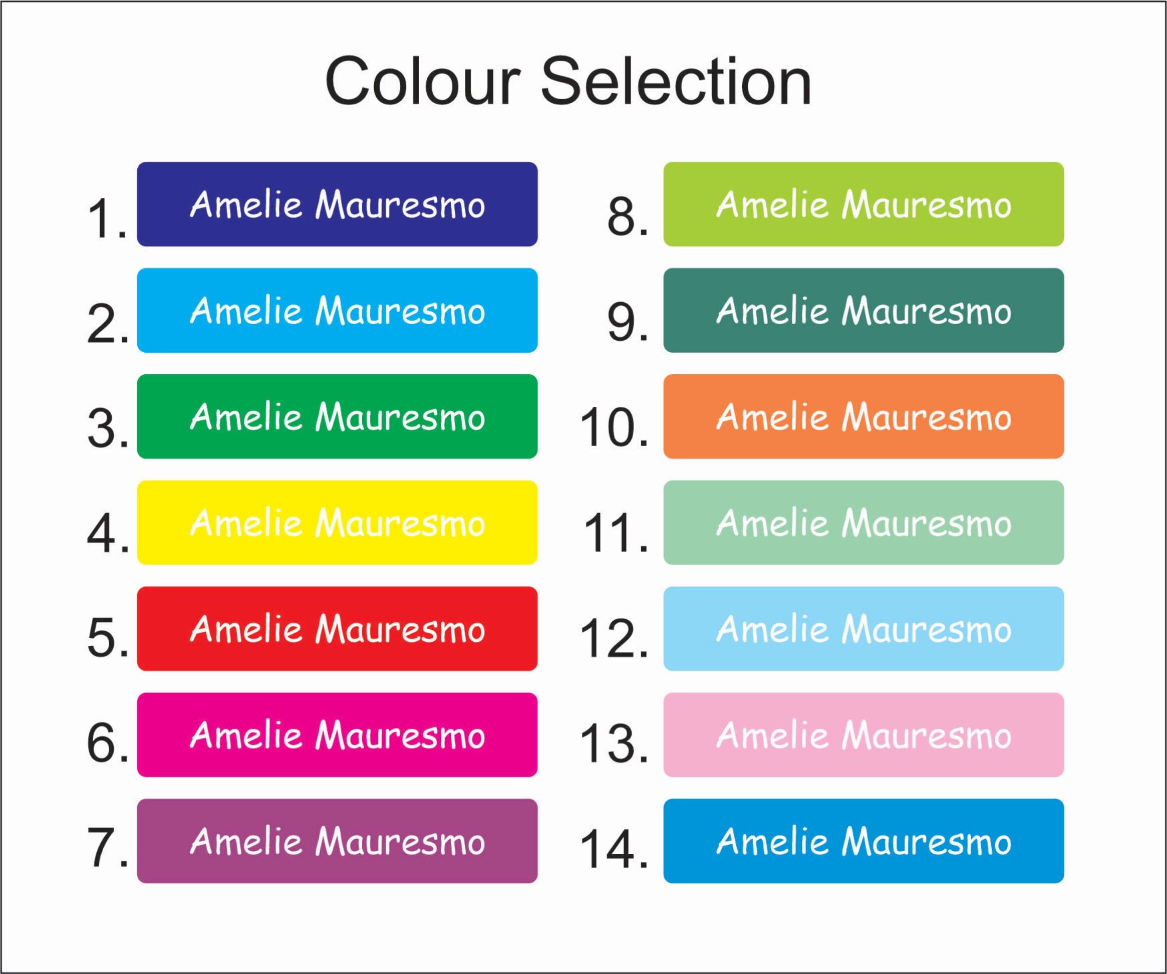 Name Labels, Assorted Colours Available, School Label Stickers ...