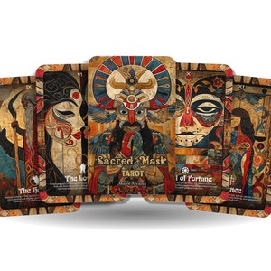 Das heilige Masken-Tarot - 22 Major Arcana - Eine einzigartige spirituelle Reise - Das wahre Selbst offenbaren durch die symbolische Kraft von Masken.