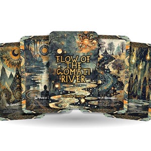 Flow of the Gomati Fluss Orakel Karten - 22 Karten Wasser Element Deck für emotionale Heilung & Transformation
