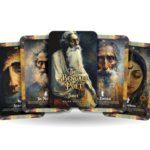 El Tarot del Poeta Bengalí - 22 Arcanos Mayores - Un viaje espiritual único - Expresando la profundidad del alma a través de los versos de poetas bengalíes.