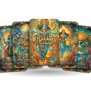 Cartes Oracle Kalika Purana - 22 cartes Oracle - Plongez dans les énergies féroces et protectrices de la déesse Kali à travers des textes anciens