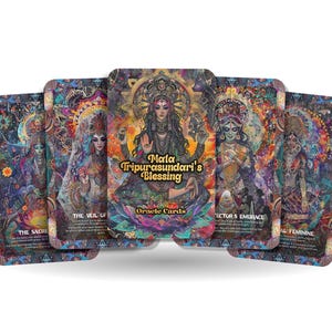 Mata Tripurasundari's Blessing Orakel Karten - 22 Karten Göttlich-Weibliches Deck für Weisheit, Schönheit & Shakti Energie