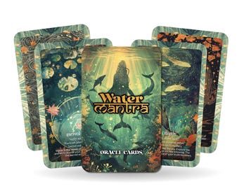 Water Mantra – An Emotional Healing Oracle Deck – 22 Oracle Cards – Flow with Grace and Depth