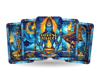 Divine Aarti Oracle Cards – 22 Cards Hindu Ritual Deck for Devotional Practices & Spiritual Connection