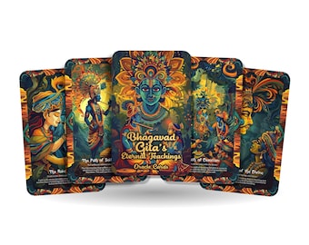 Bhagavad Gita’s Eternal Teachings Oracle Cards - 22 Oracle Cards - Revealing the timeless wisdom of the Bhagavad Gita