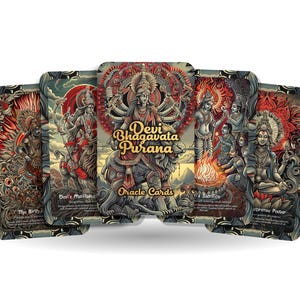 Devi-Bhagavata Purana orakelkaarten - 22 orakelkaarten - voor goddelijke vrouwelijke kracht.