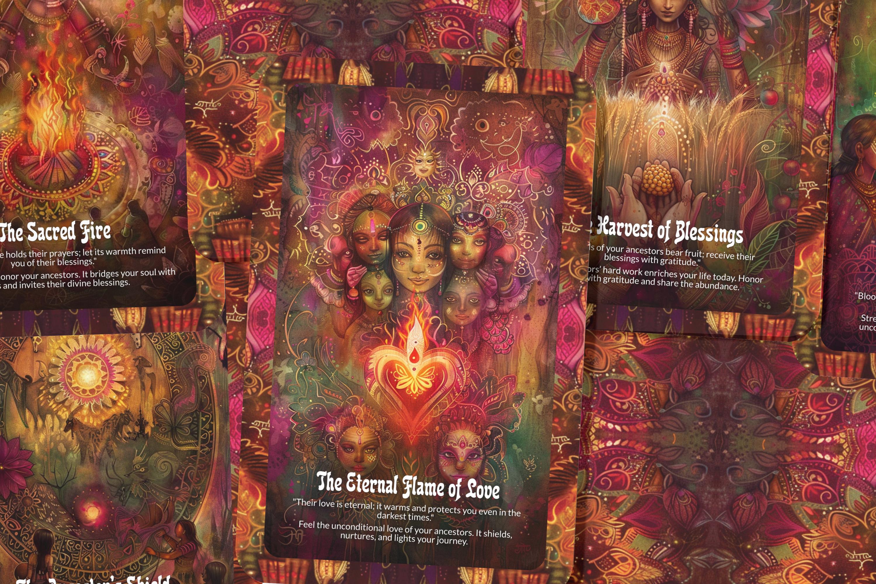 Ancestor's Blessing Oracle Cards – 22 Cards Deck for Ancestral Wisdom ...