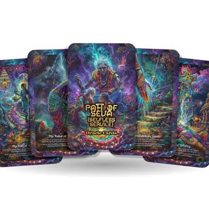 Oracle du service altruiste de la Voie de Seva : cultivez la compassion et la gentillesse avec ce jeu de 22 cartes, inspirant une vie pleine de sens et de sens