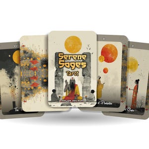 Tarot Serene Sages - 78 cartas - Basándose en la sabiduría eterna de antiguos sabios y maestros espirituales.