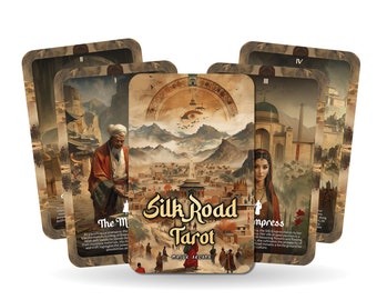 The Silk Road Tarot - 22 Major Arcana - A unique spiritual journey - Traversing ancient trade routes to uncover hidden wisdom.