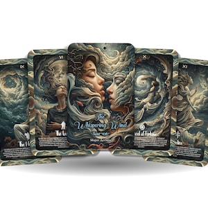 The Whispering Wind Tarot - 22 Major Arcana - Een unieke spirituele reis - Luisteren naar de zachte stemmen van wijsheid die door de wind worden gedragen.