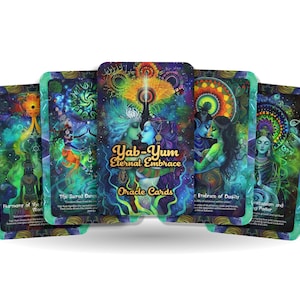 Cartes Oracle Yab-Yum (étreinte éternelle) - 22 cartes Oracle - Incarnant l'union sacrée et l'équilibre des énergies masculines et féminines.