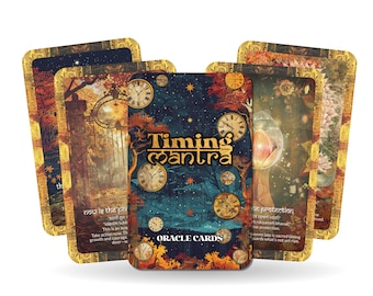 Mantra del Tiempo – Una Baraja de Oráculo de Flujo Divino – 22 Cartas del Oráculo – Confía en el Ritmo del Universo