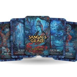 Oráculo de la Gracia de Sangai: Encuentra paz y tranquilidad con esta baraja de 22 cartas, que abraza la gentil sabiduría del ciervo Sangai.