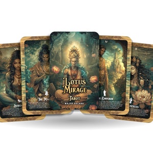 I Tarocchi del Miraggio del Loto - 22 Arcani Maggiori - Un viaggio spirituale unico - Svelare la verità e la bellezza attraverso il mistico fiore di loto.