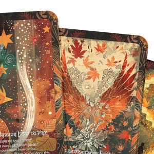 Phoenix Mantra – A Rebirth Oracle Deck – 22 Oracle Cards – Rise from Ash and Begin Again