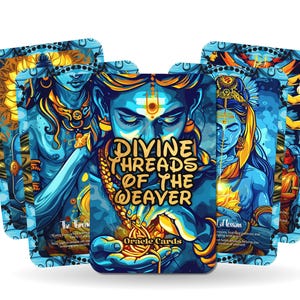 Divine Threads of the Weaver Oracle Cards – 22 Cards Destiny & Fate Deck for Life&#39;s Interwoven Mysteries