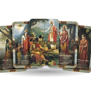Carte dell'Oracolo Harivamsa Parva - 22 carte - Celebrano la discendenza divina e le storie degli antenati del Signore Krishna. Oracolo del Mahabharata