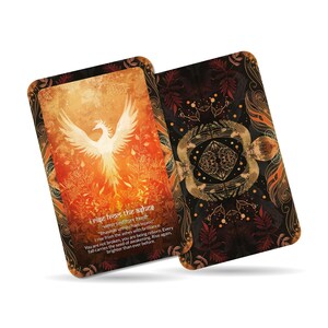 Phoenix Mantra – A Rebirth Oracle Deck – 22 Oracle Cards – Rise from Ash and Begin Again