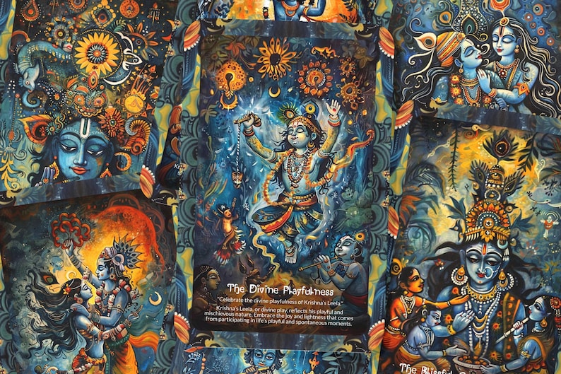 Krishna Oracle Card The Eternal Joy of Krishna’s Leela Oracle Cards - 22 Oracle Cards ...