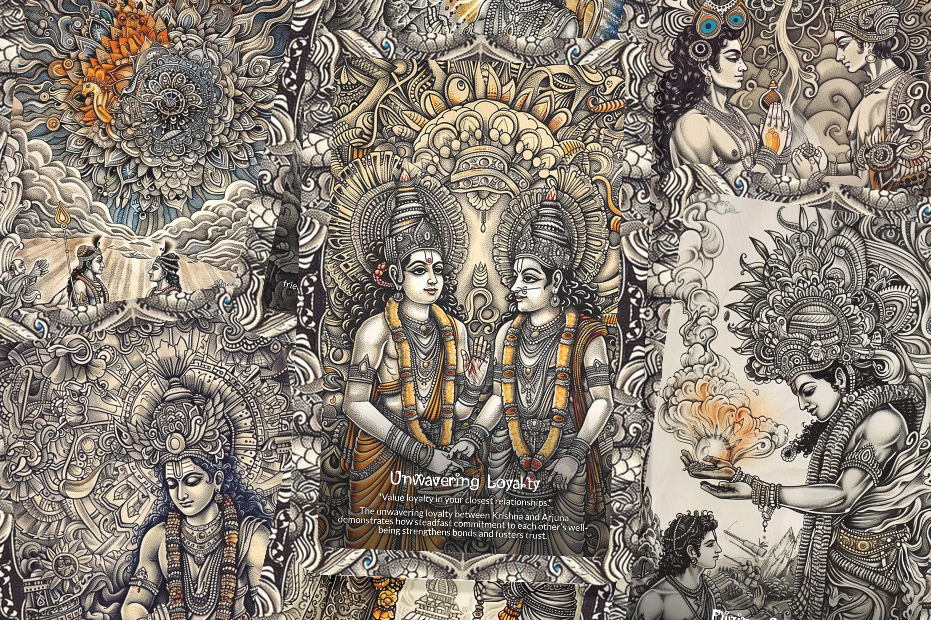 Krishna Oracle Card The Unbreakable Bond of Krishna and Arjuna Oracle Cards - 22 Oracle ...