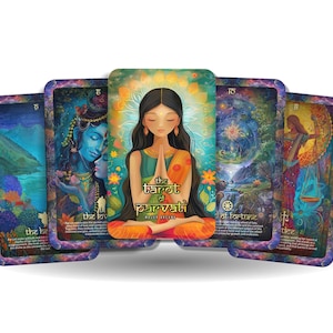 Das Tarot von Parvati - 22 Große Arkana - Eine einzigartige spirituelle Reise - Göttinen Karten - Die Göttin der Fruchtbarkeit, Liebe, Hingabe und Kraft.