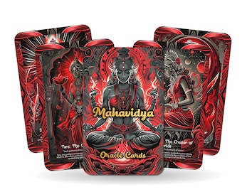 Mahavidya Oracle Cards - 22 Oracle Cards - Exploring the ten great cosmic wisdom goddesses for spiritual awakening.